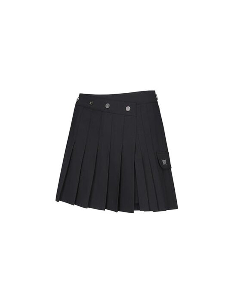 Women's Pleats Half Pants - Black