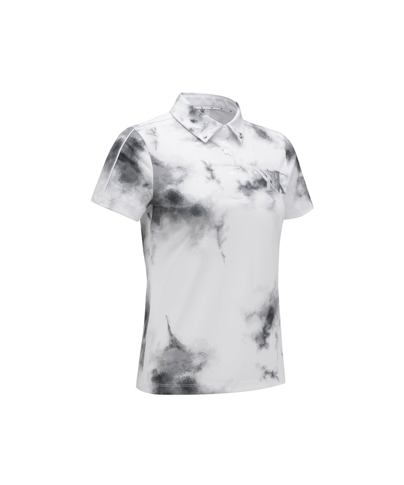 Women's SM Collared Short T-Shirt - White