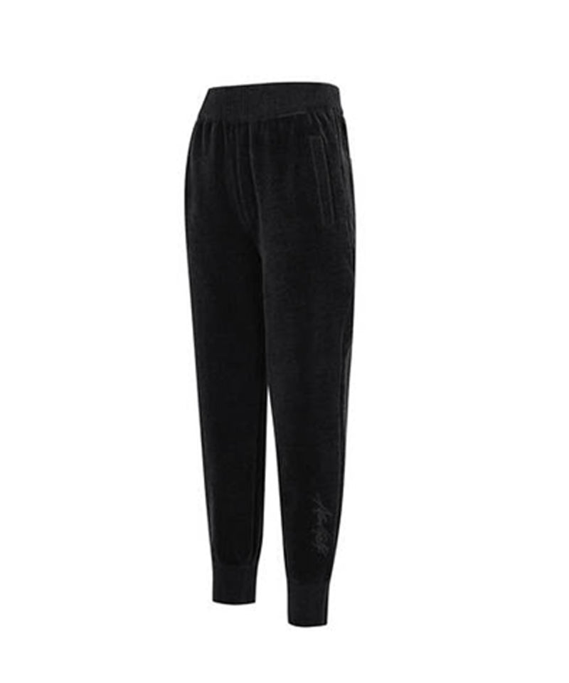 Women's Chenille Knit Jogger Pants - Black