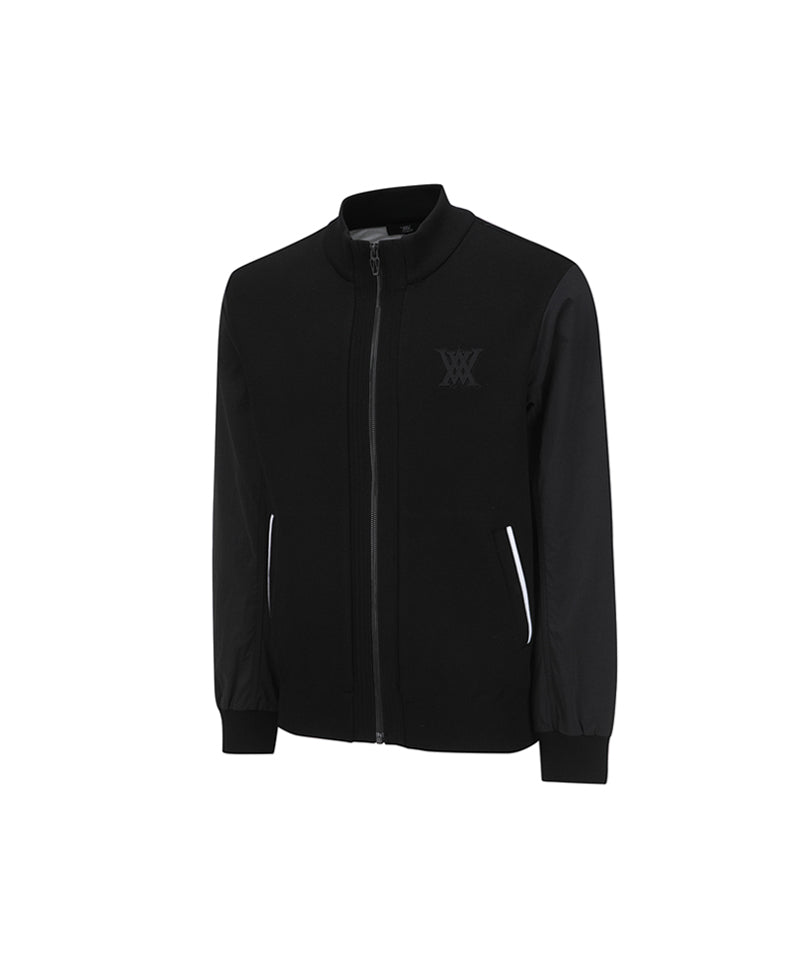 Anew Golf Men's SP Logo Pattern Knit Cardigan - Black