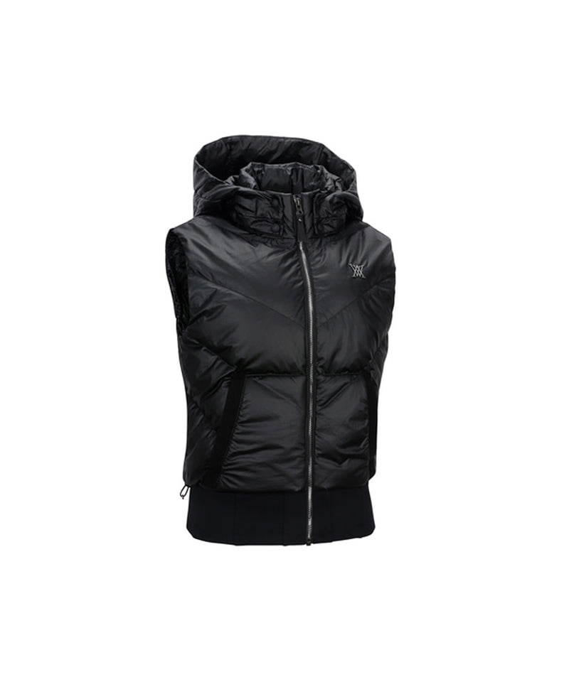 ANEW GOLF Women's Hoody Down Vest - Black