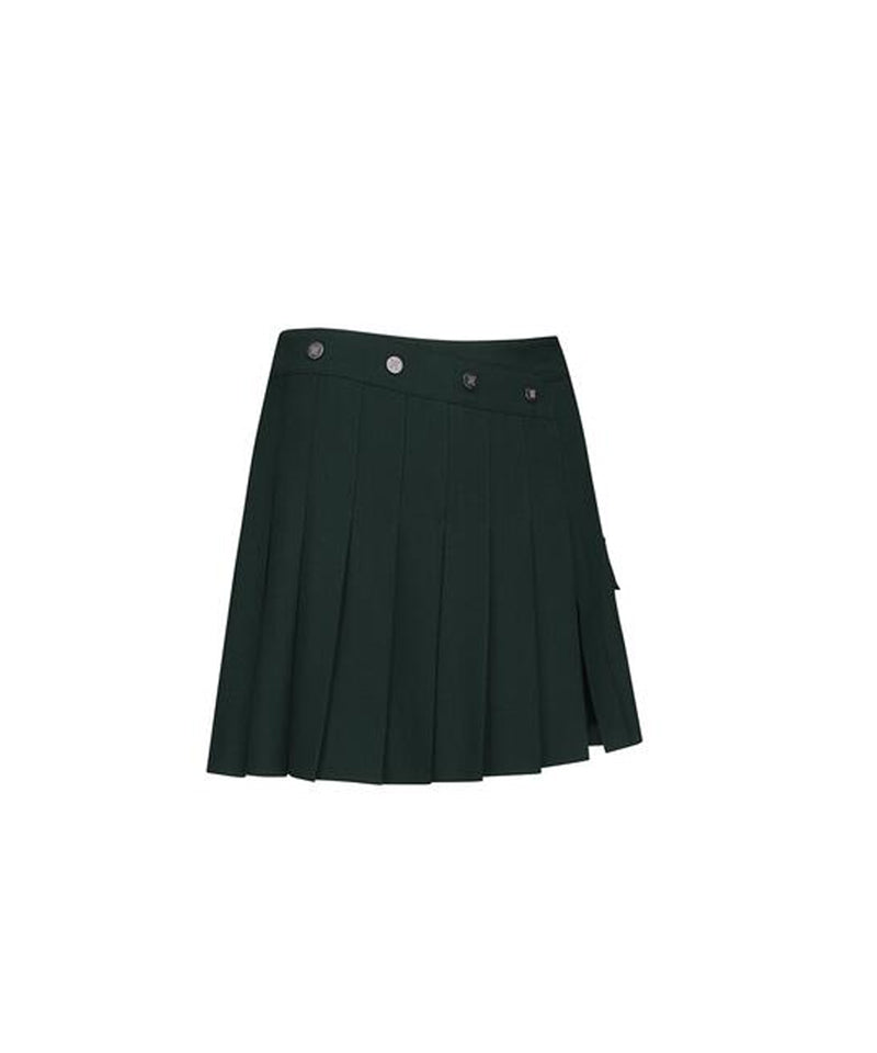 Women's Pleats Half Pants - Green