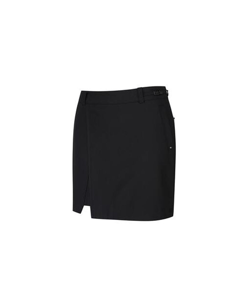 Women's Fleece Incision Point A-Line Skirt - Black