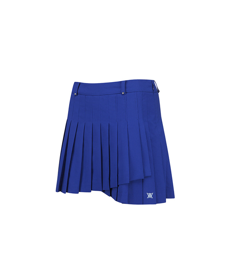 Women's Double Layer Pleats Skirt - Royal Blue