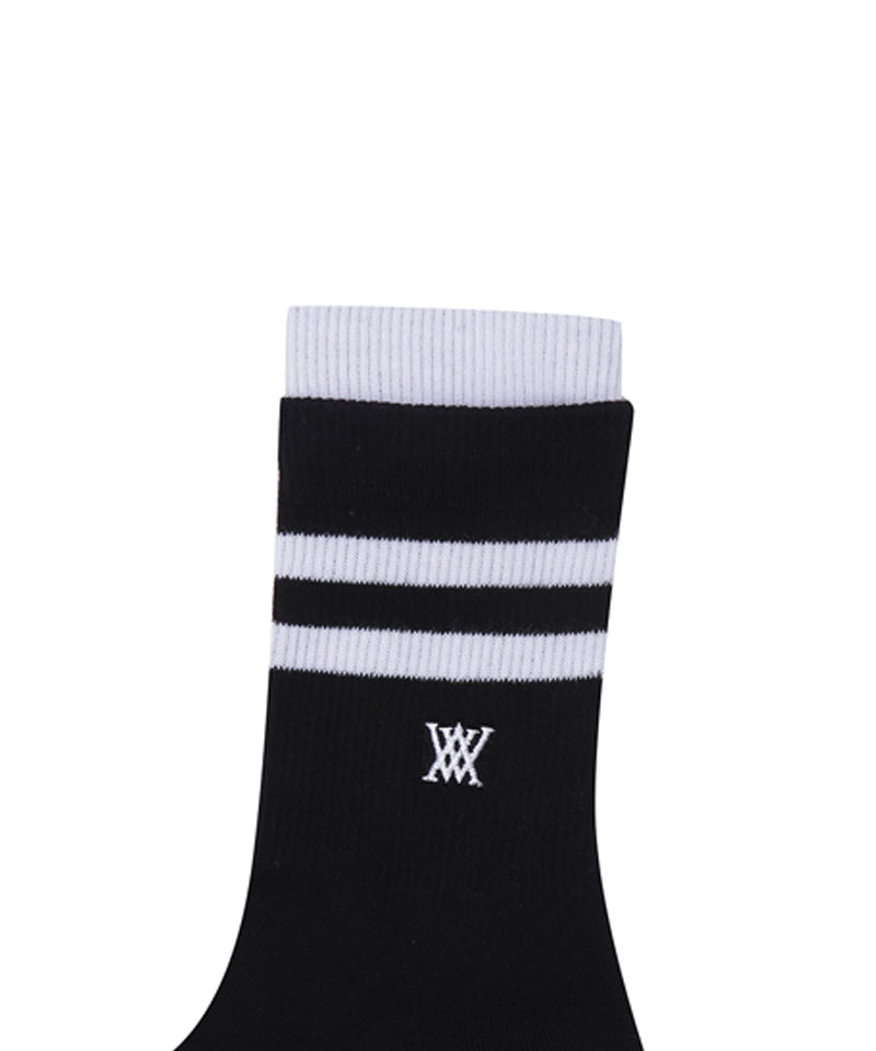 Men's Double-Block Socks - Black