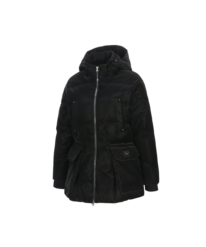 ANEW Golf Women's Pocket Point Hoody Down Jacket - Black