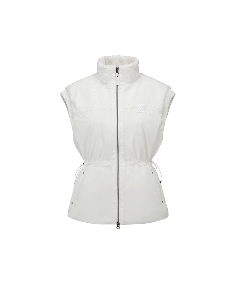 ANEW Golf Women Material Mix Down Goose Down Vest - Ivory