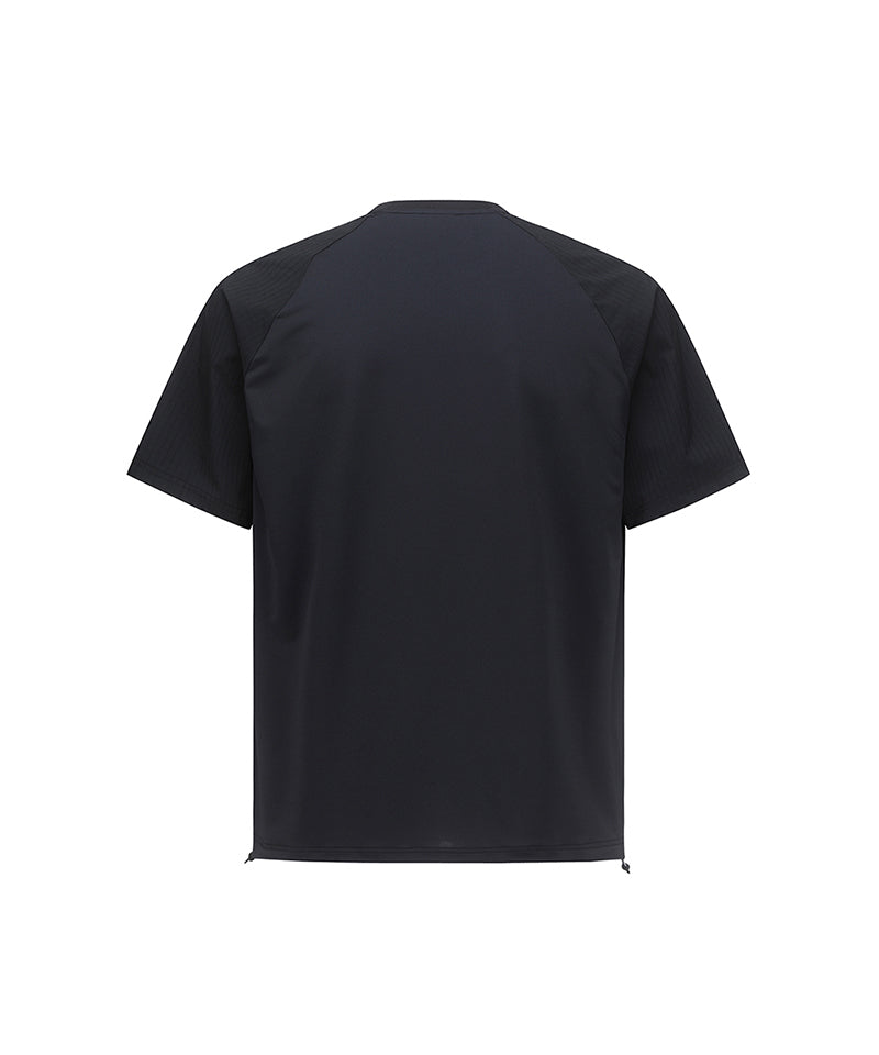 Men's Ribbed Crew Neck Short T-Shirt