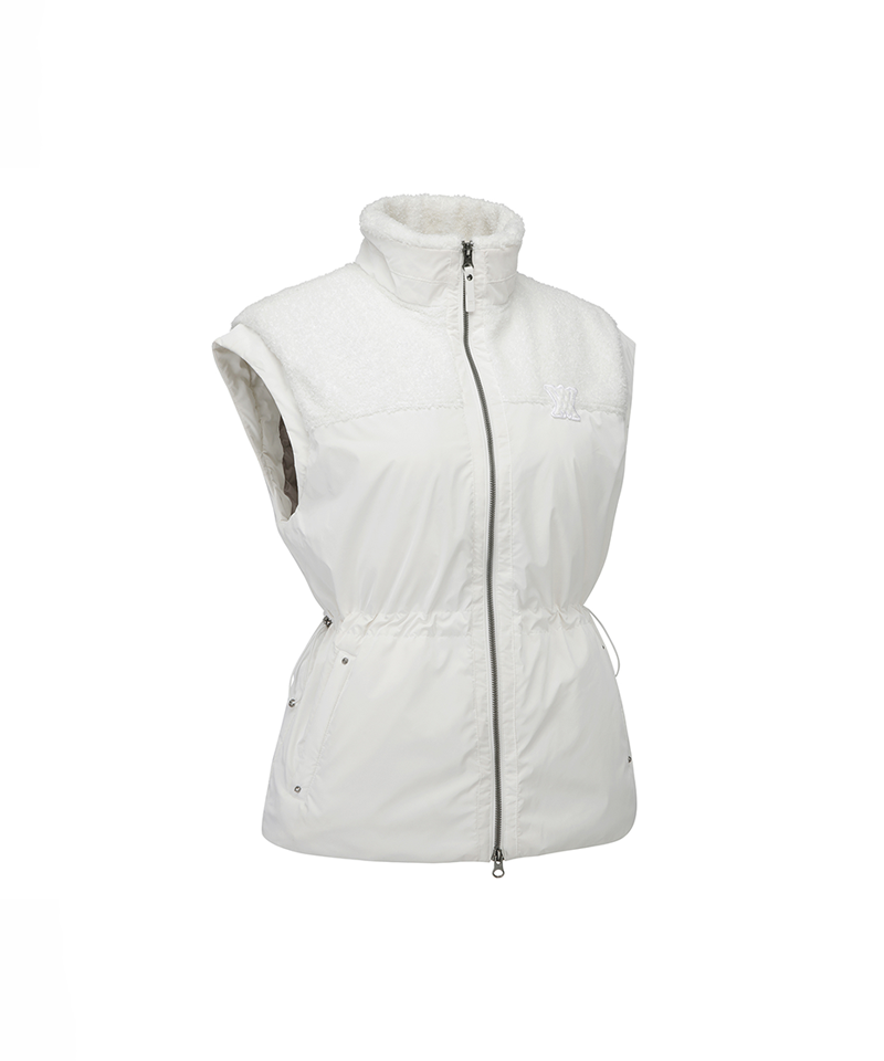 ANEW Golf Women Material Mix Down Goose Down Vest - Ivory