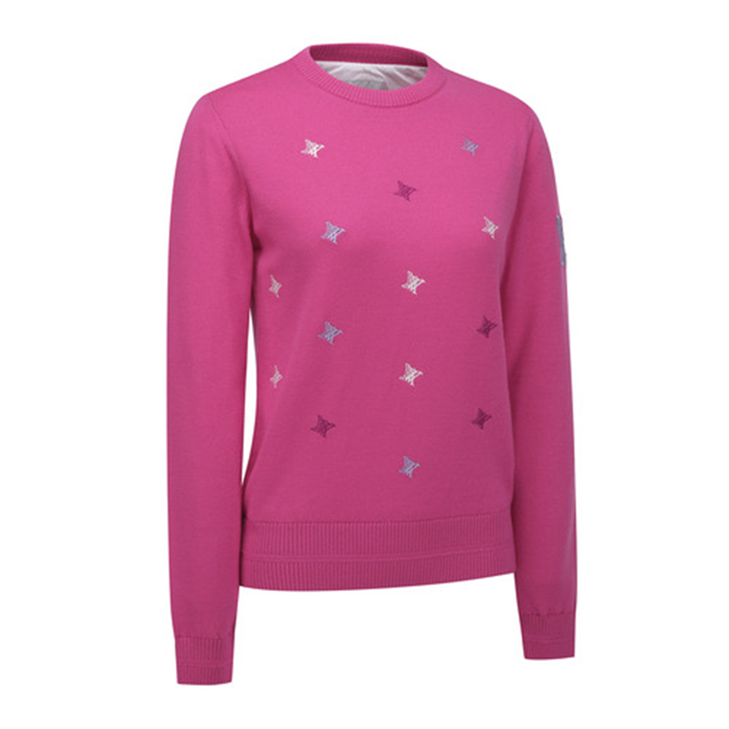 ANEW Golf Women's Logo Pattern Wind Block Pullover - Pink