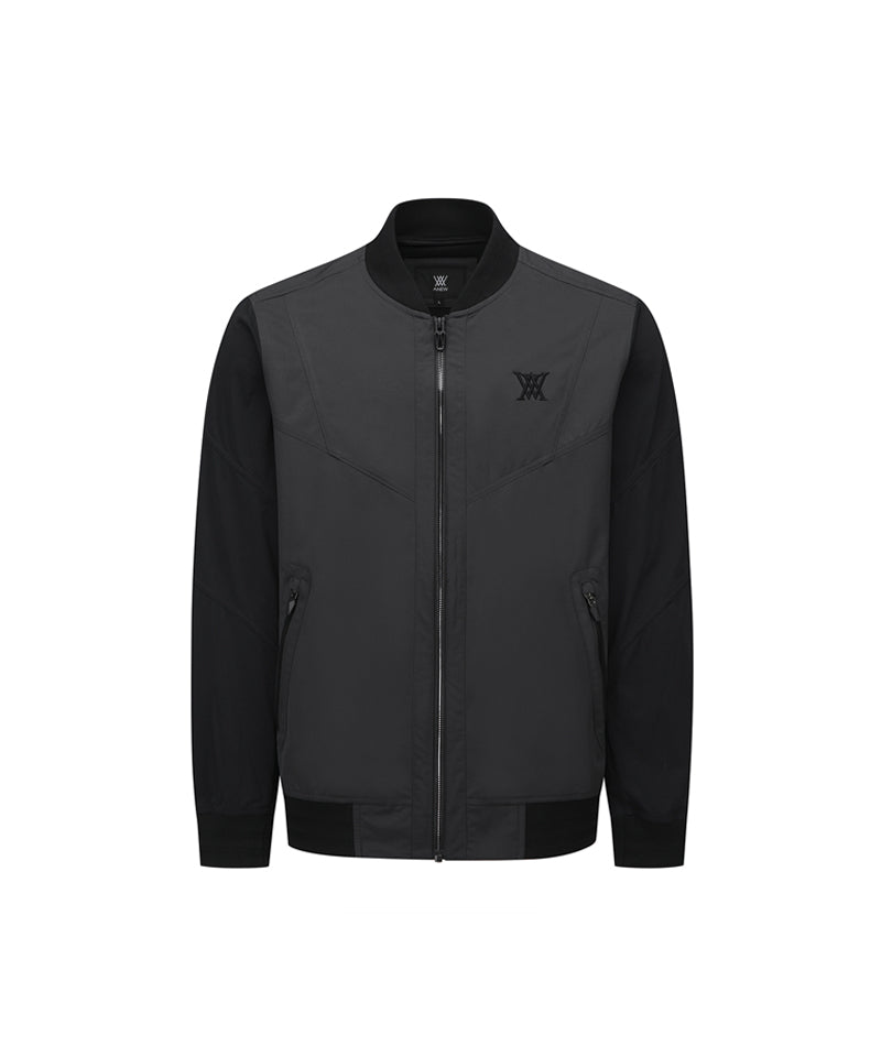 Men's Incision Coloring Point Jacket - Charcoal Gray