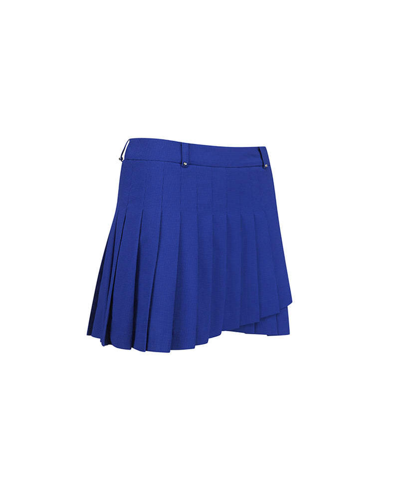 Women's Double Layer Pleats Skirt - Royal Blue