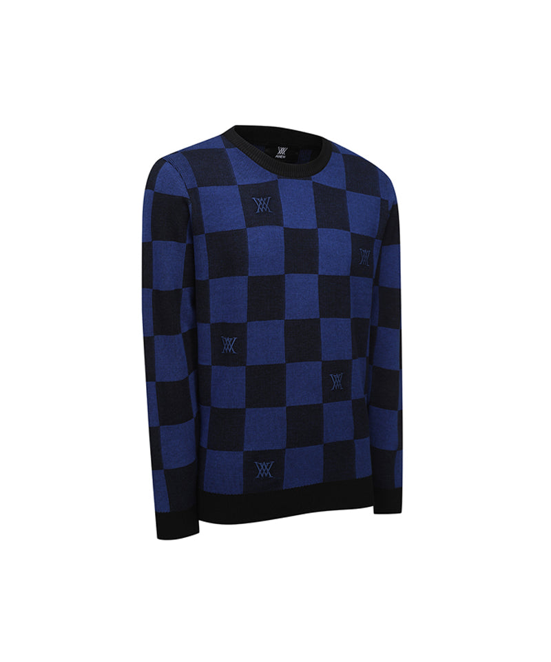 Men's Check Board Pullover - Royal Blue