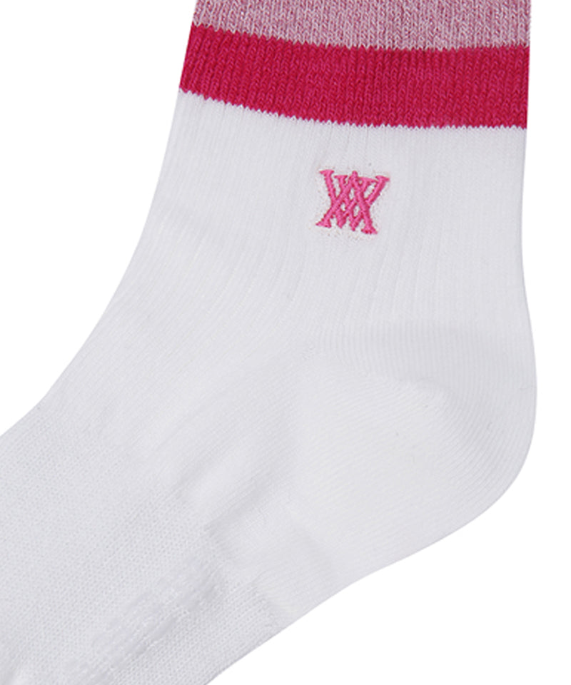 Women's Metal Block Socks - White