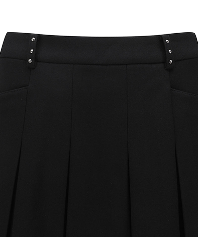 Women's Pocket Point Pleats SQ - Black