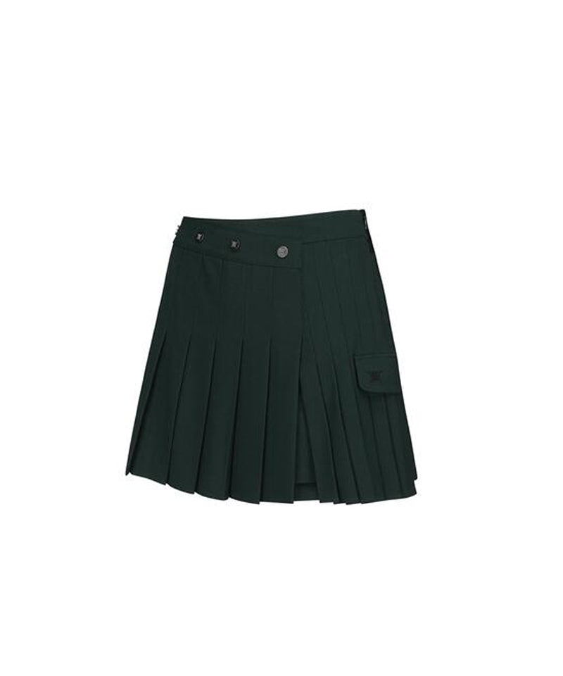 Women's Pleats Half Pants - Green