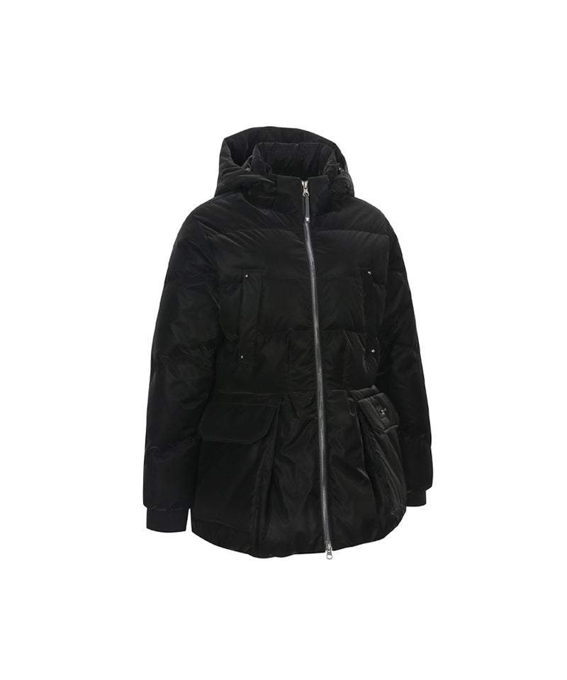 ANEW Golf Women's Pocket Point Hoody Down Jacket - Black