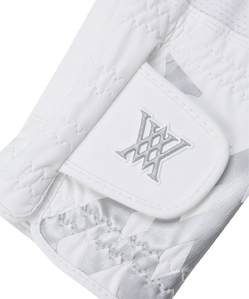 ANEW GOLF Men's Logo Point Mesh Gloves (Left Hand) - White