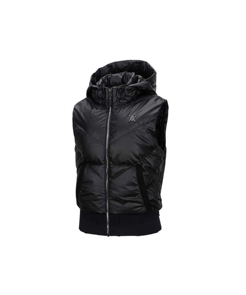 ANEW GOLF Women's Hoody Down Vest - Black