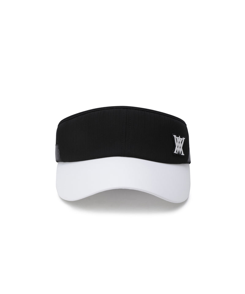 Women's Ribbon Tie High Crown Visor - Black