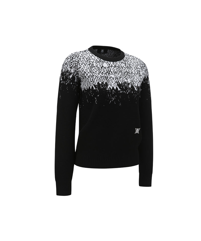 ANEW Golf Women's SP Gradation Pattern Sweater - Black