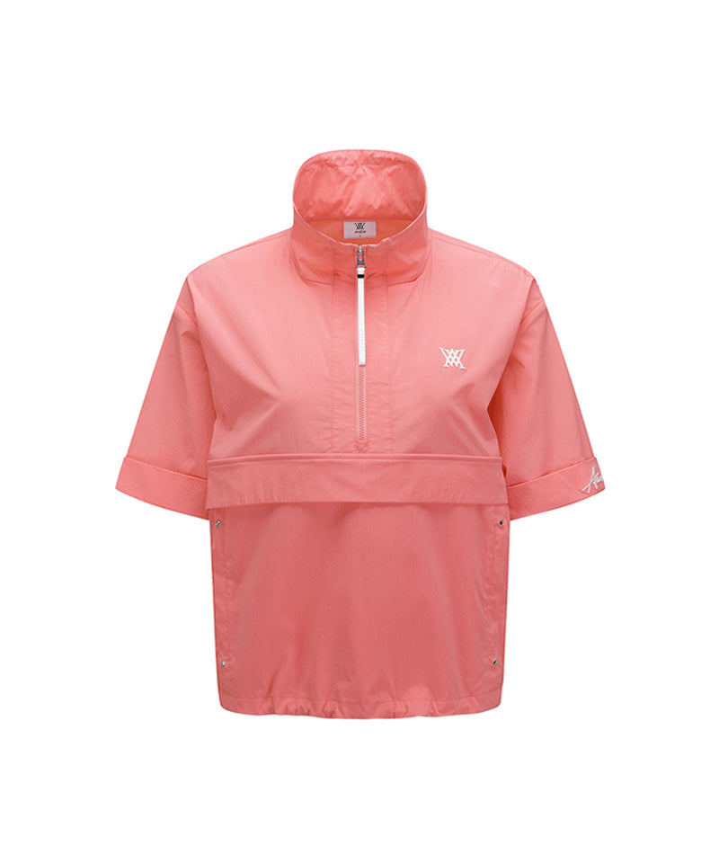W Short Sleeve Anorak - Coral