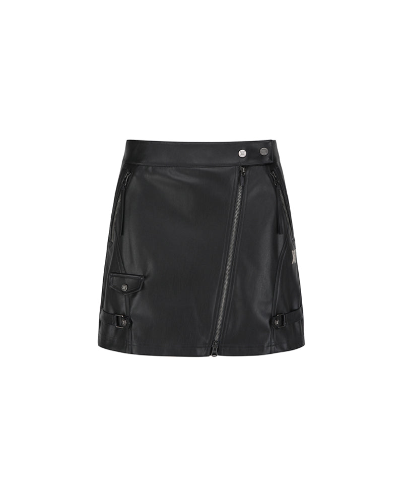 Women's Faux Leather A - Line SQ - Black