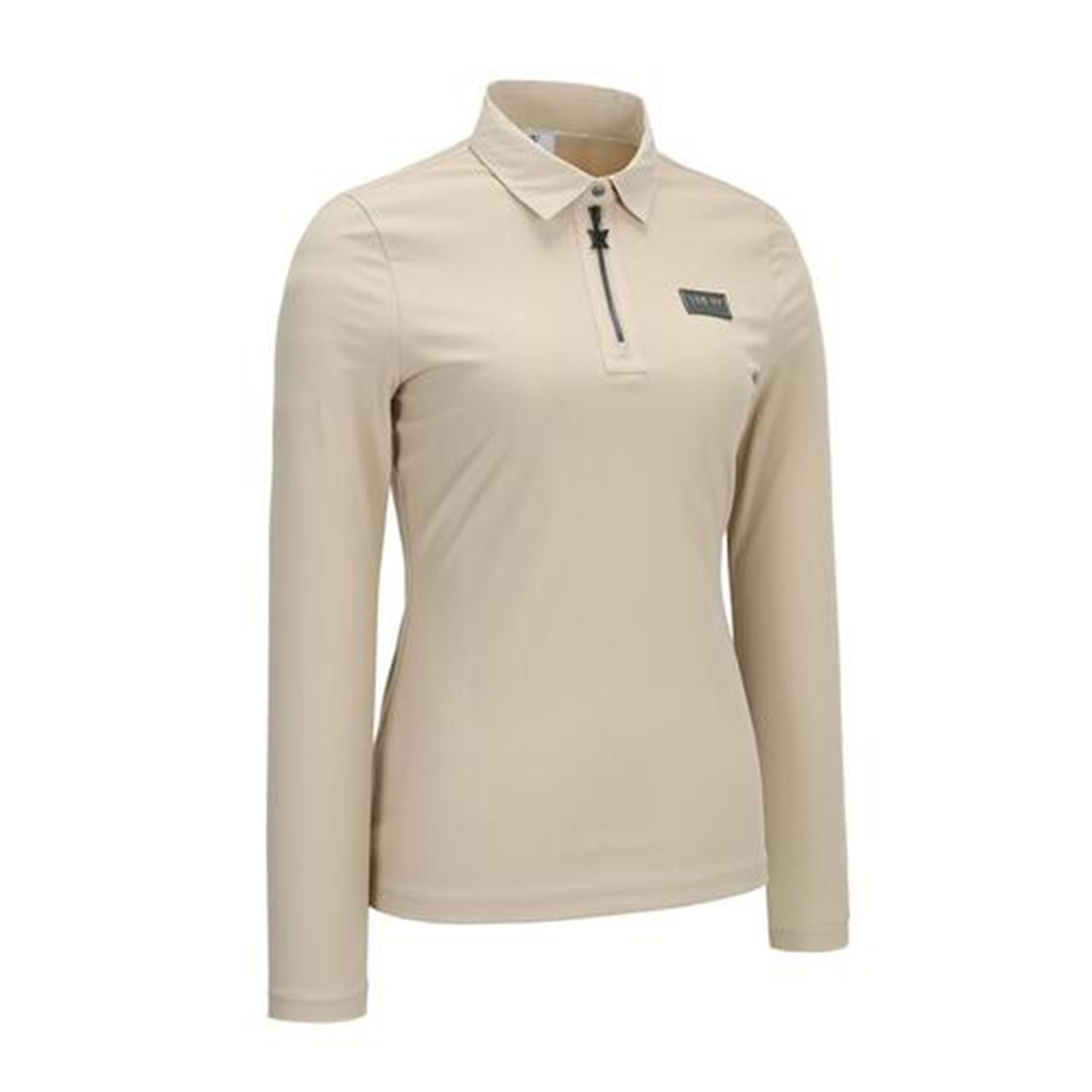 ANEW Golf Women's Woven Mixed Collar L/TS - Light Beige