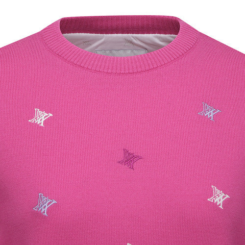 ANEW Golf Women's Logo Pattern Wind Block Pullover - Pink