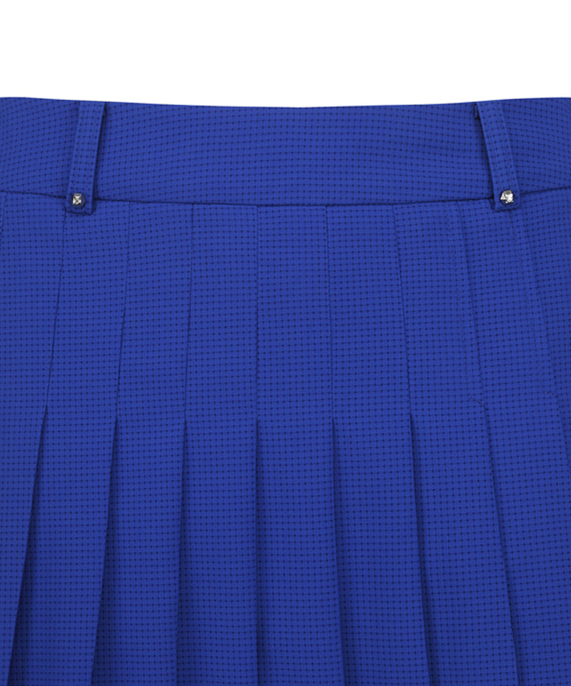 Women's Double Layer Pleats Skirt - Royal Blue