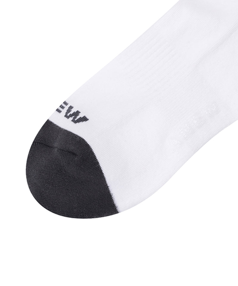 Men's Double-Block Crew Socks - D/Gray