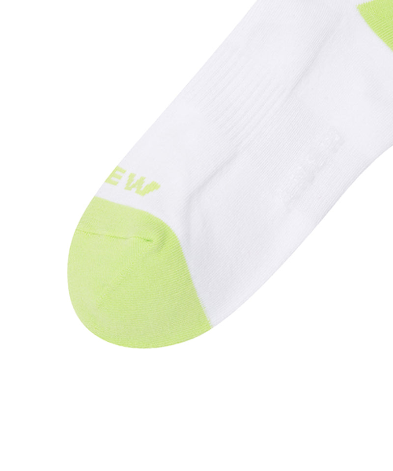 Men's Double-Block Crew Socks - Lime