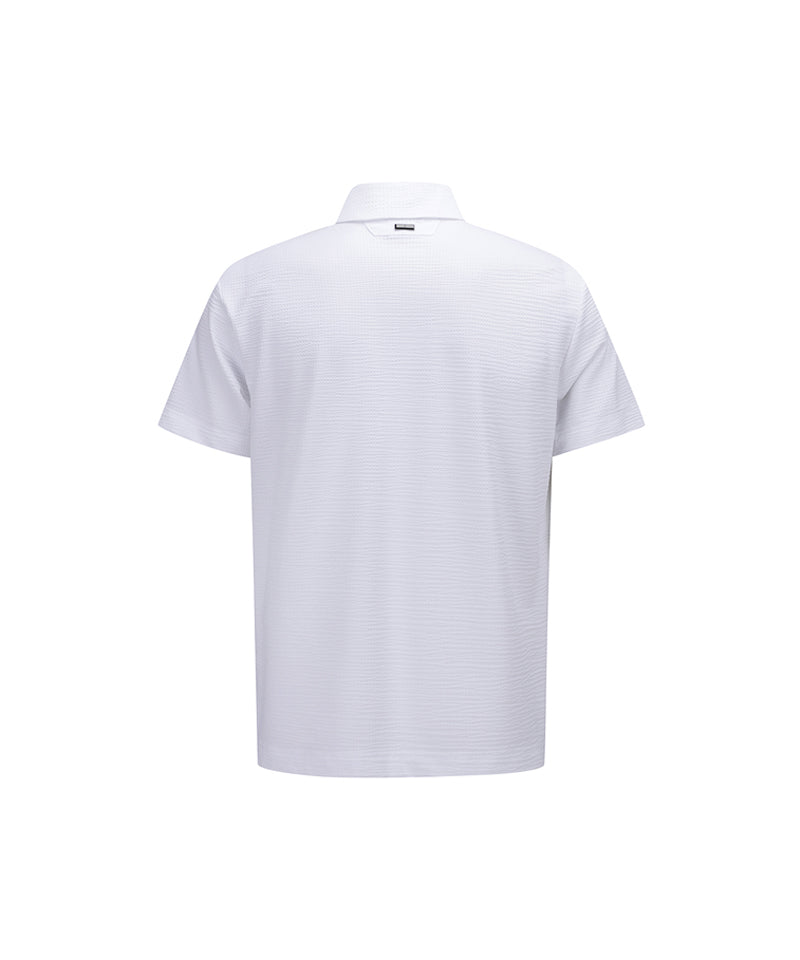 Men's Crack Fabric Short T-Shirt - White