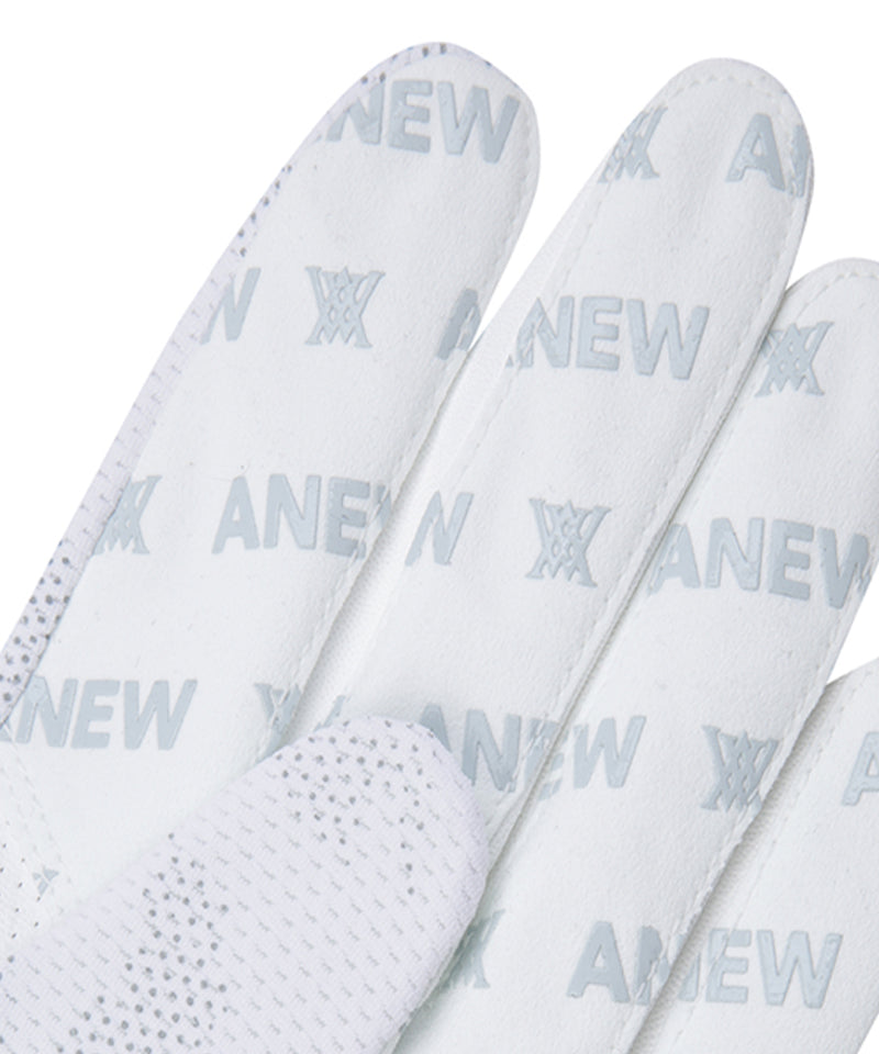 ANEW GOLF Men's Dot Camo Mesh Gloves - White