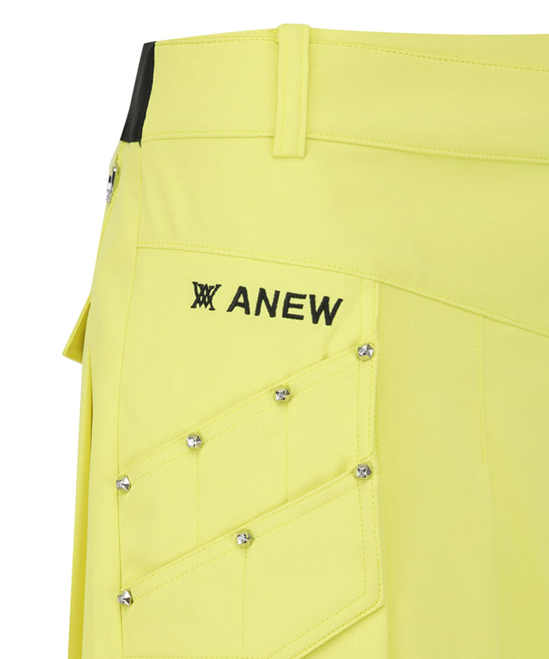 Anew Golf Women's SP All Over Pleated Skirt - Yellow