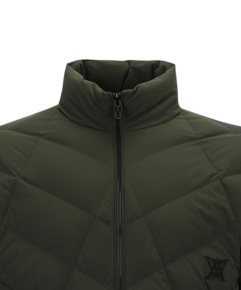 ANEW Golf Men's Diagonal Incision Point Down Jacket - Khaki