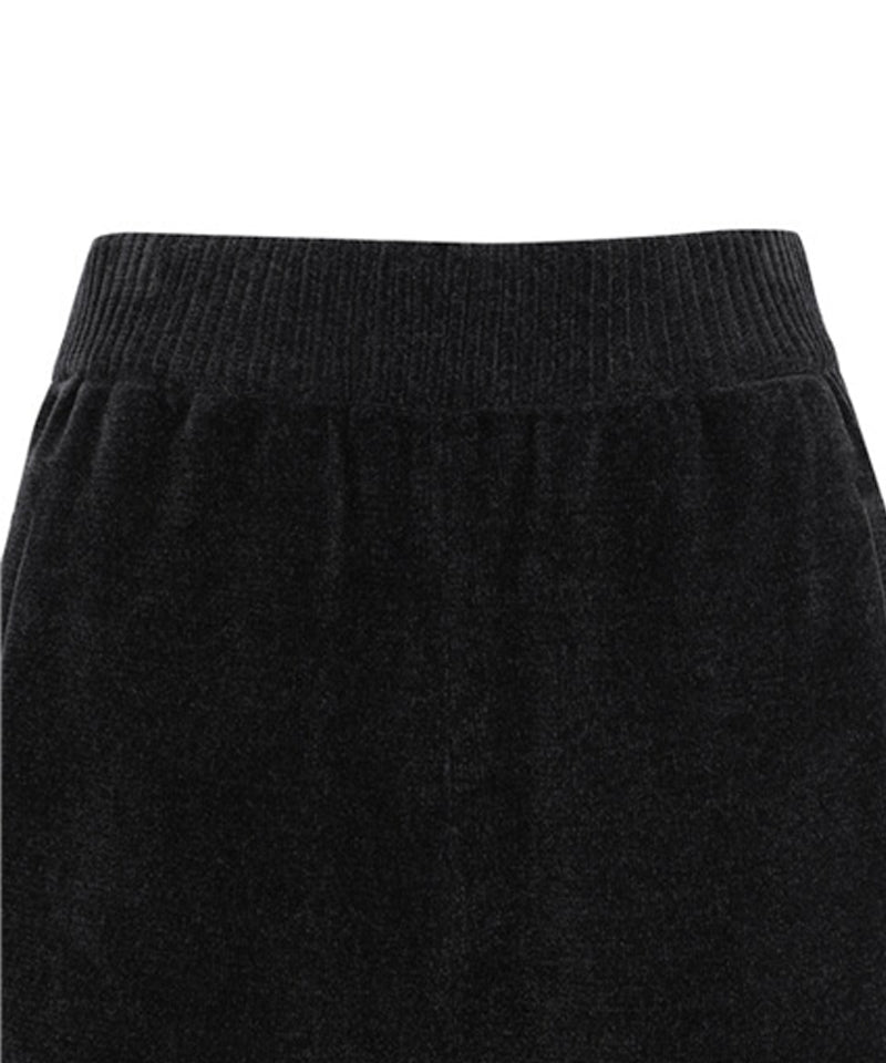 Women's Chenille Knit Jogger Pants - Black