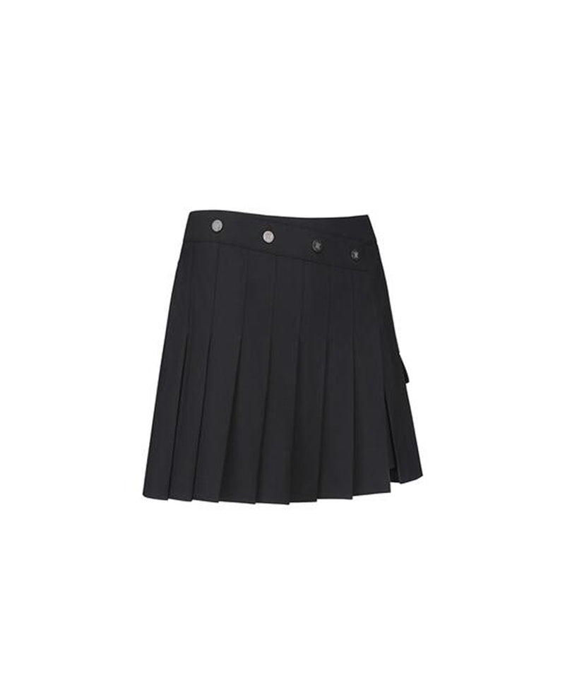 Women's Pleats Half Pants - Black