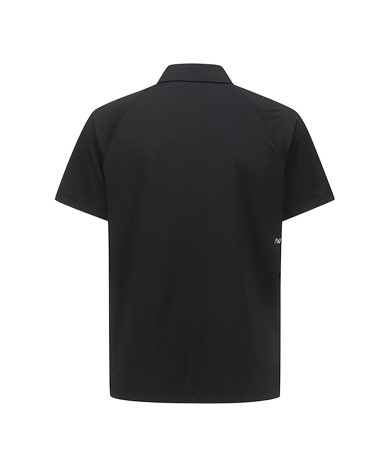 Men's Front Chest Pocket Short T-Shirt - Black