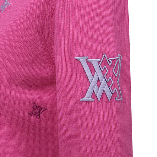 ANEW Golf Women's Logo Pattern Wind Block Pullover - Pink