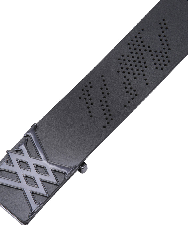 Men's Camo Punching Pattern Belt - Black