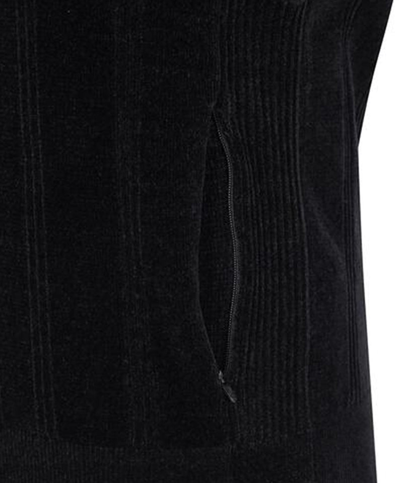 Women's Chenille Knit Hood Vest - Black