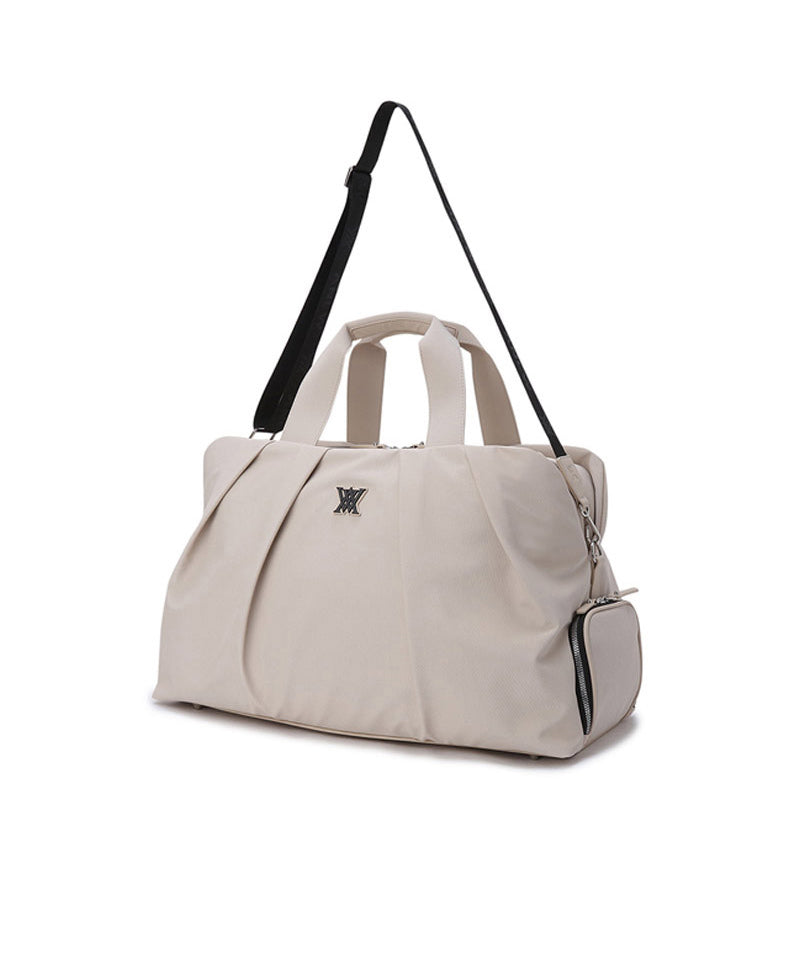 Shirring Boston Bag - Beige