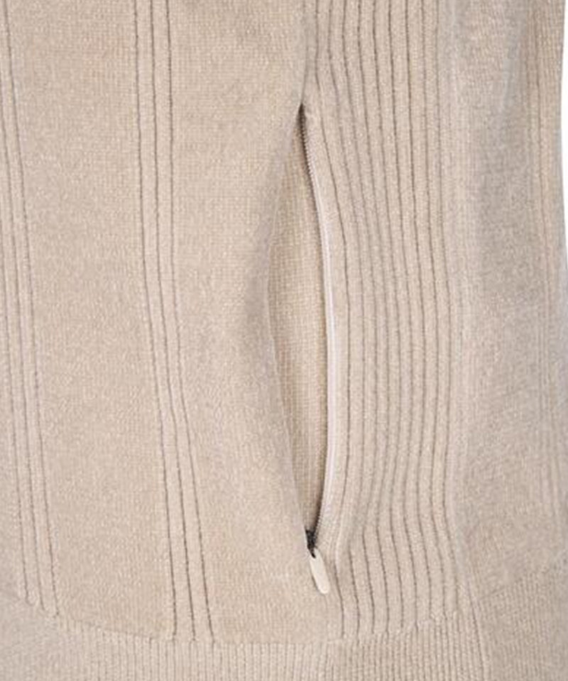 Women's Chenille Knit Hood Vest - Light Beige