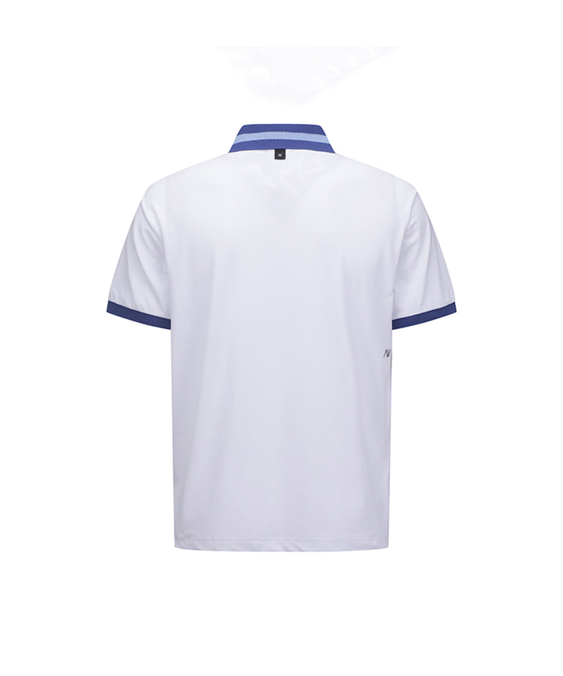 Men's Collar Point Short T-Shirt - White