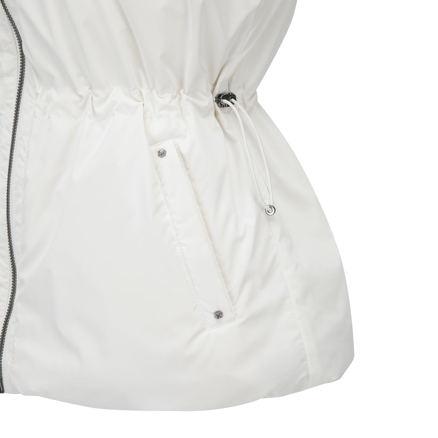 ANEW Golf Women Material Mix Down Goose Down Vest - Ivory