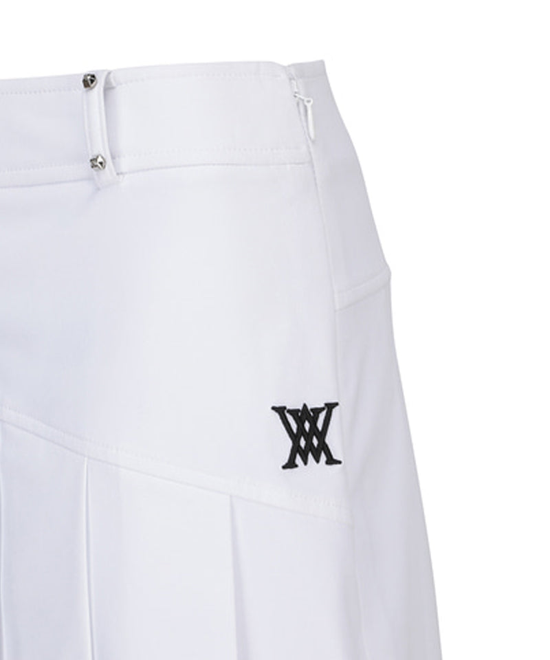 Anew Golf Women's Logo Band Point Pleats Skirt - White