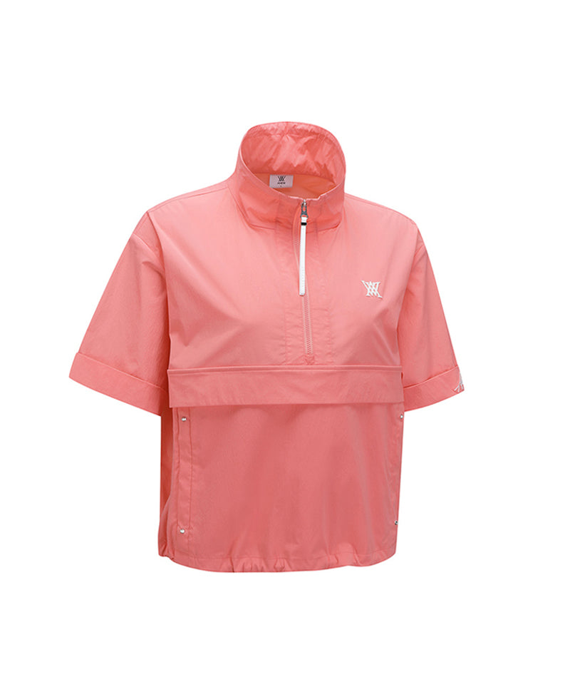 W Short Sleeve Anorak - Coral