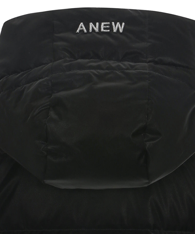 ANEW Golf Women's Pocket Point Hoody Down Jacket - Black