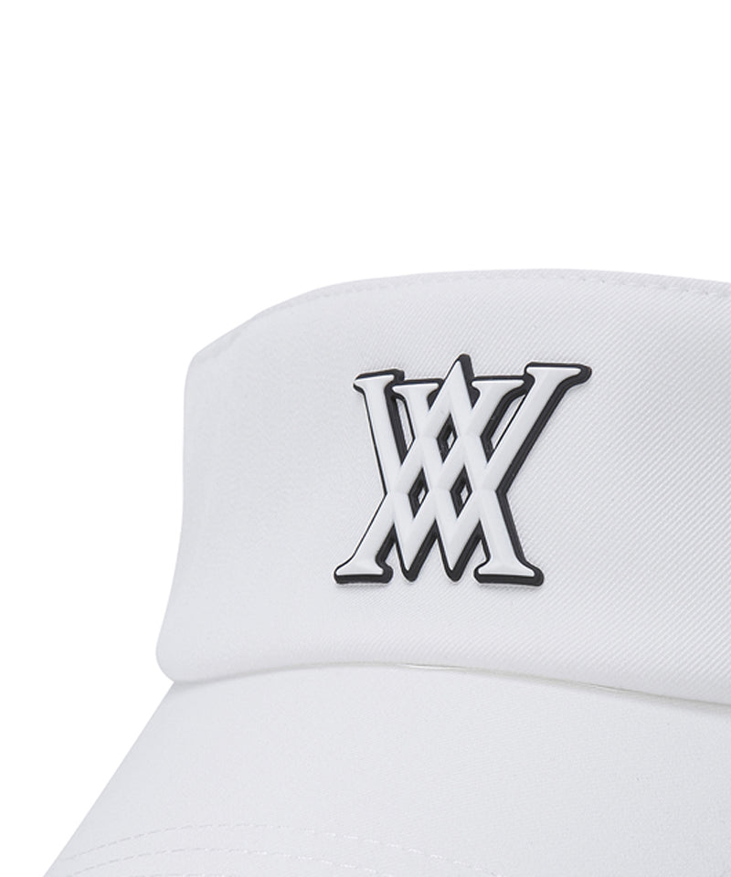 Men's Two Tone Logo Visor - White